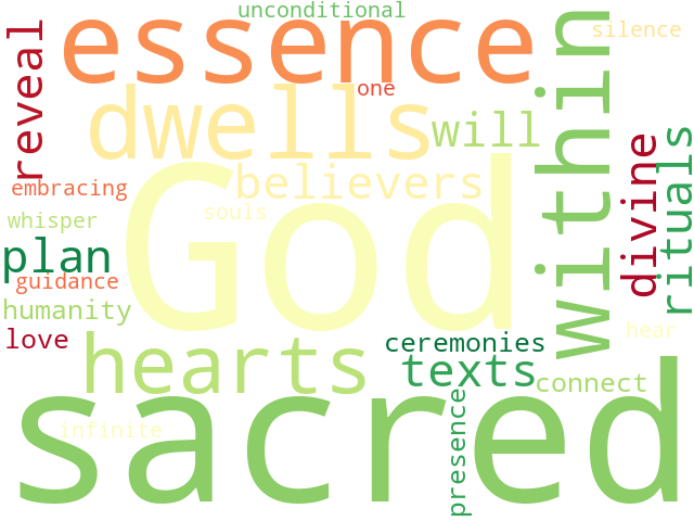 Word Cloud for sacred