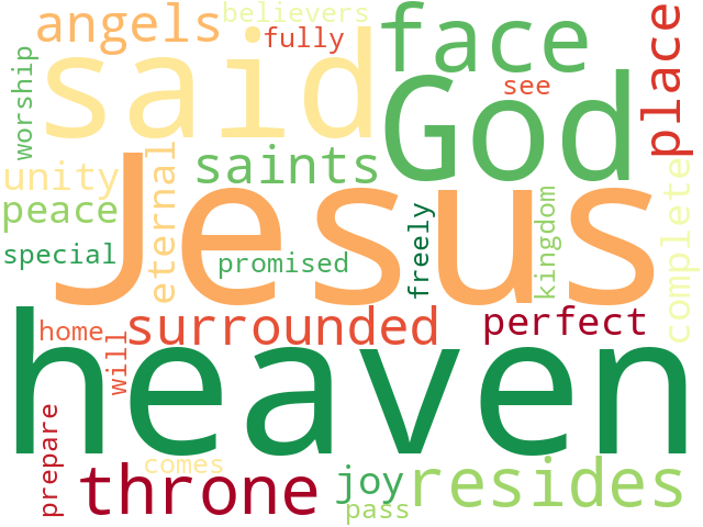 Word Cloud for heaven