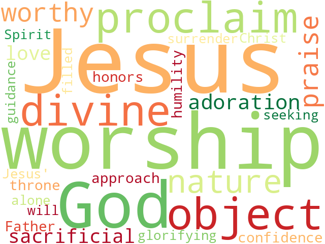 Word Cloud for worship