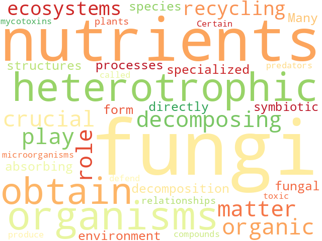 Word Cloud for fungi
