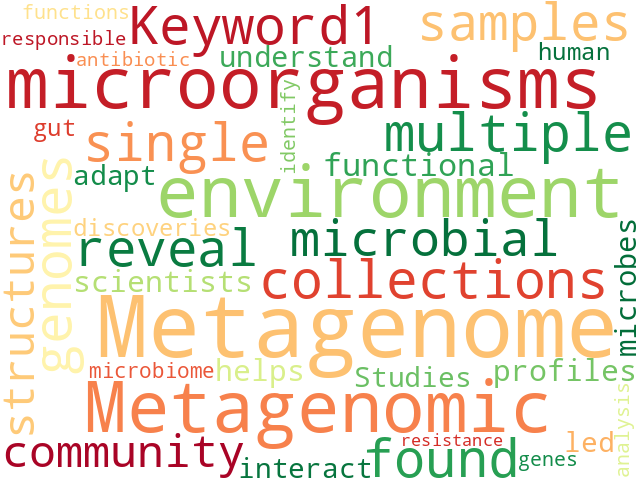 Word Cloud for keyword1