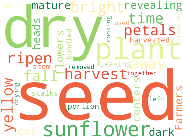 Word Cloud for harvest