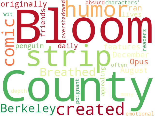 Word Cloud for bloom_county