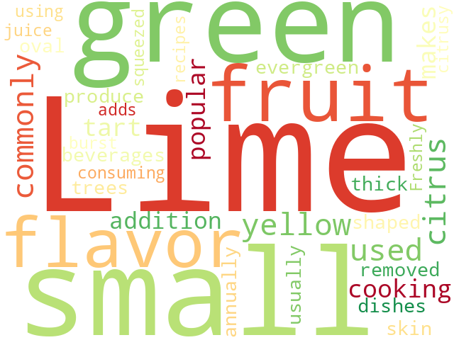 Word Cloud for lime