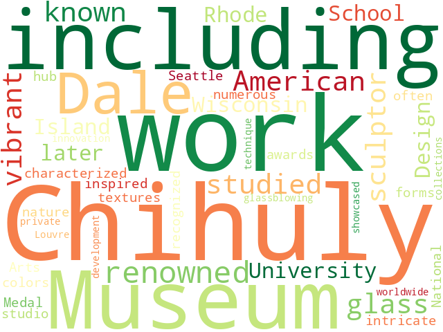 Word Cloud for dale_chihuly